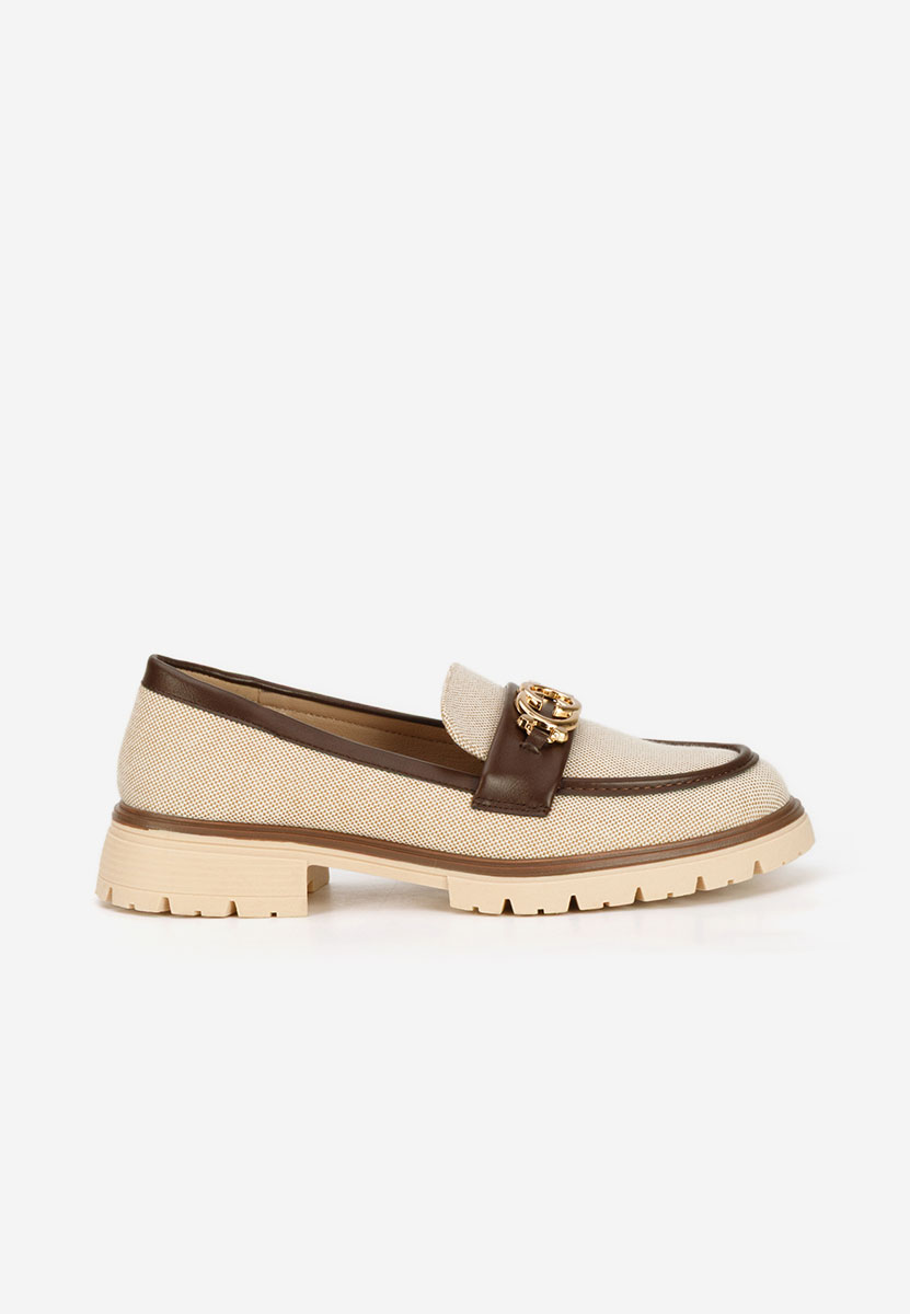 Mocassini con plateau Lenisia beige