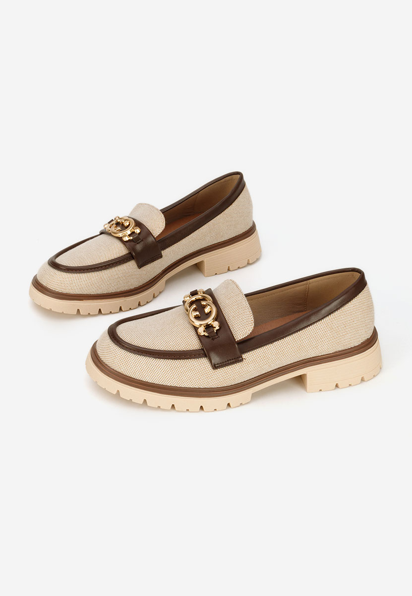 Mocassini con plateau Lenisia beige