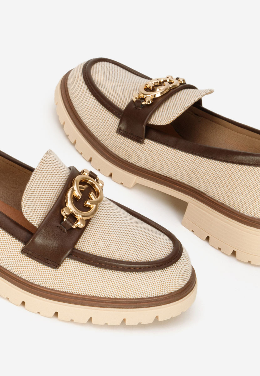 Mocassini con plateau Lenisia beige