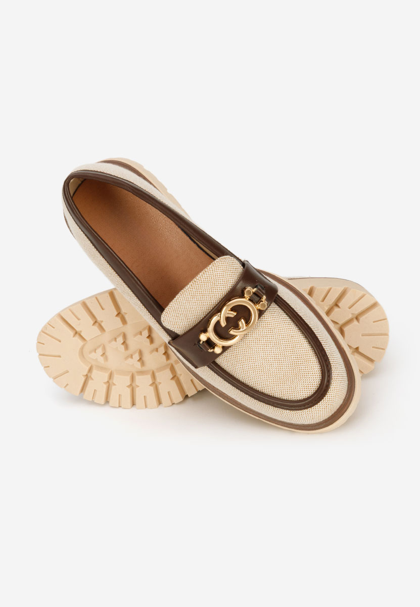 Mocassini con plateau Lenisia beige
