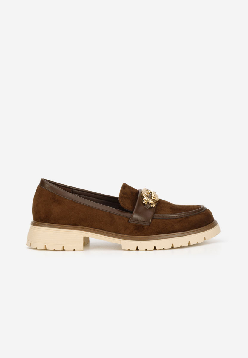 Mocassini con plateau Lenisia marrone