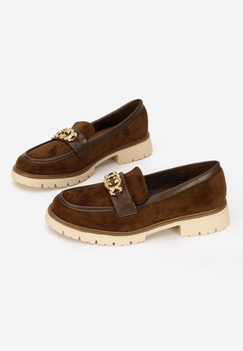 Mocassini con plateau Lenisia marrone