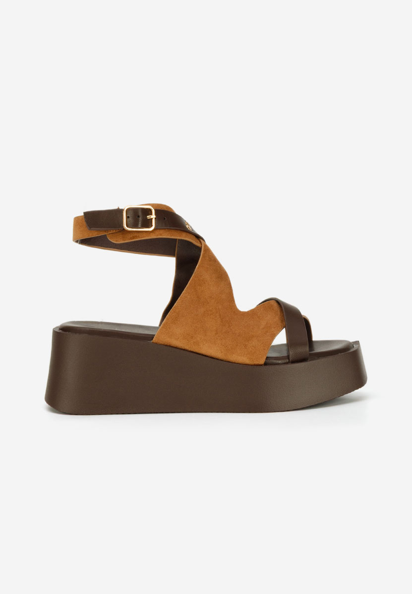 Sandali platform Kataline camel