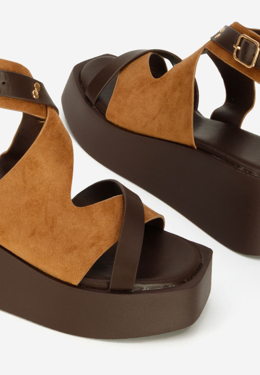 Sandali platform Kataline camel