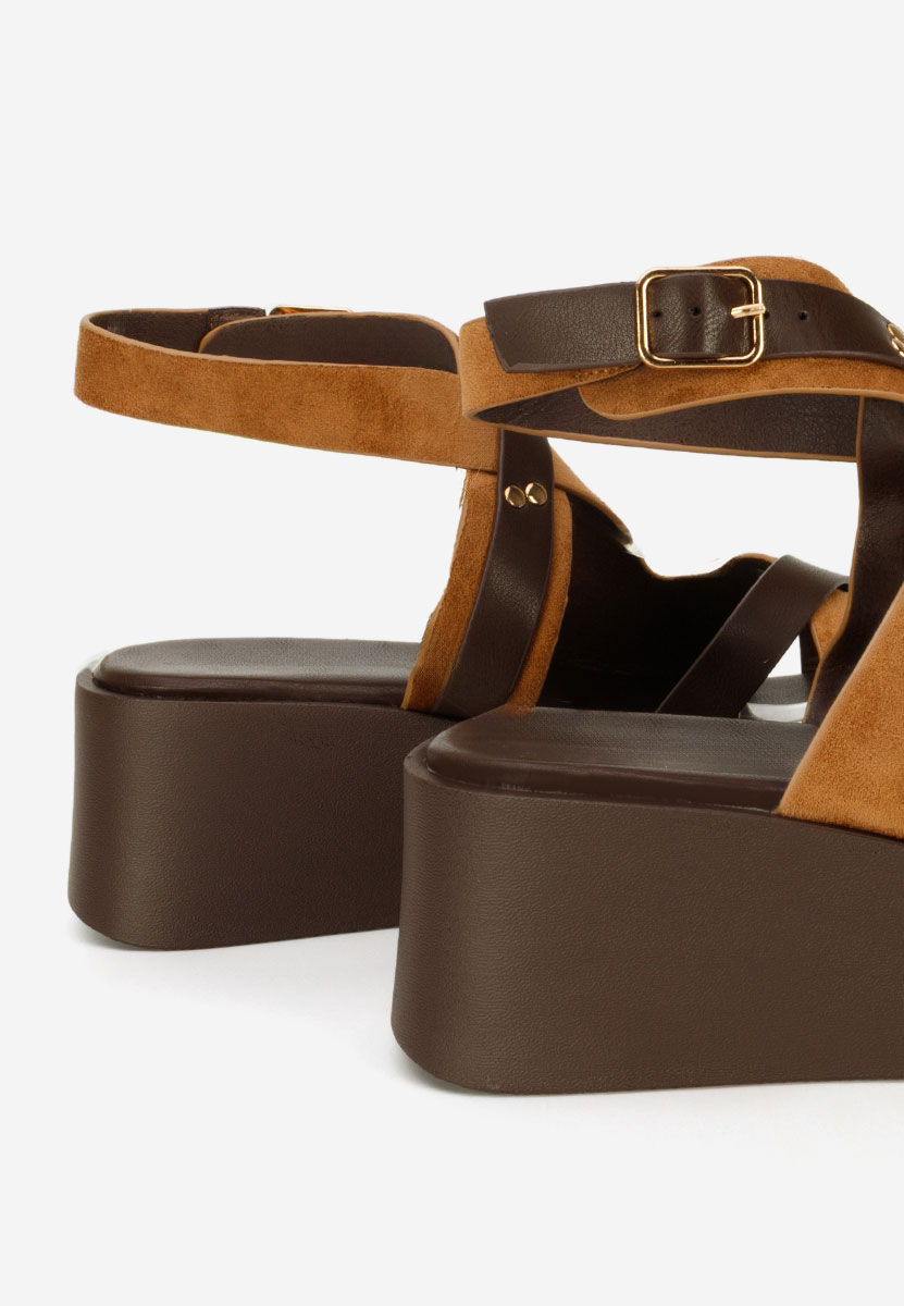 Sandali platform Kataline camel