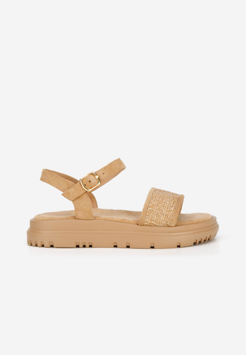 Sandali platform Donetia camel
