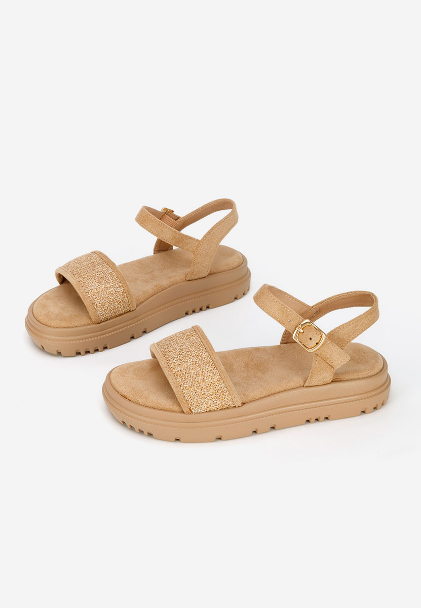 Sandali platform Donetia camel