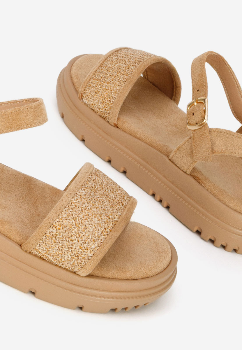 Sandali platform Donetia camel