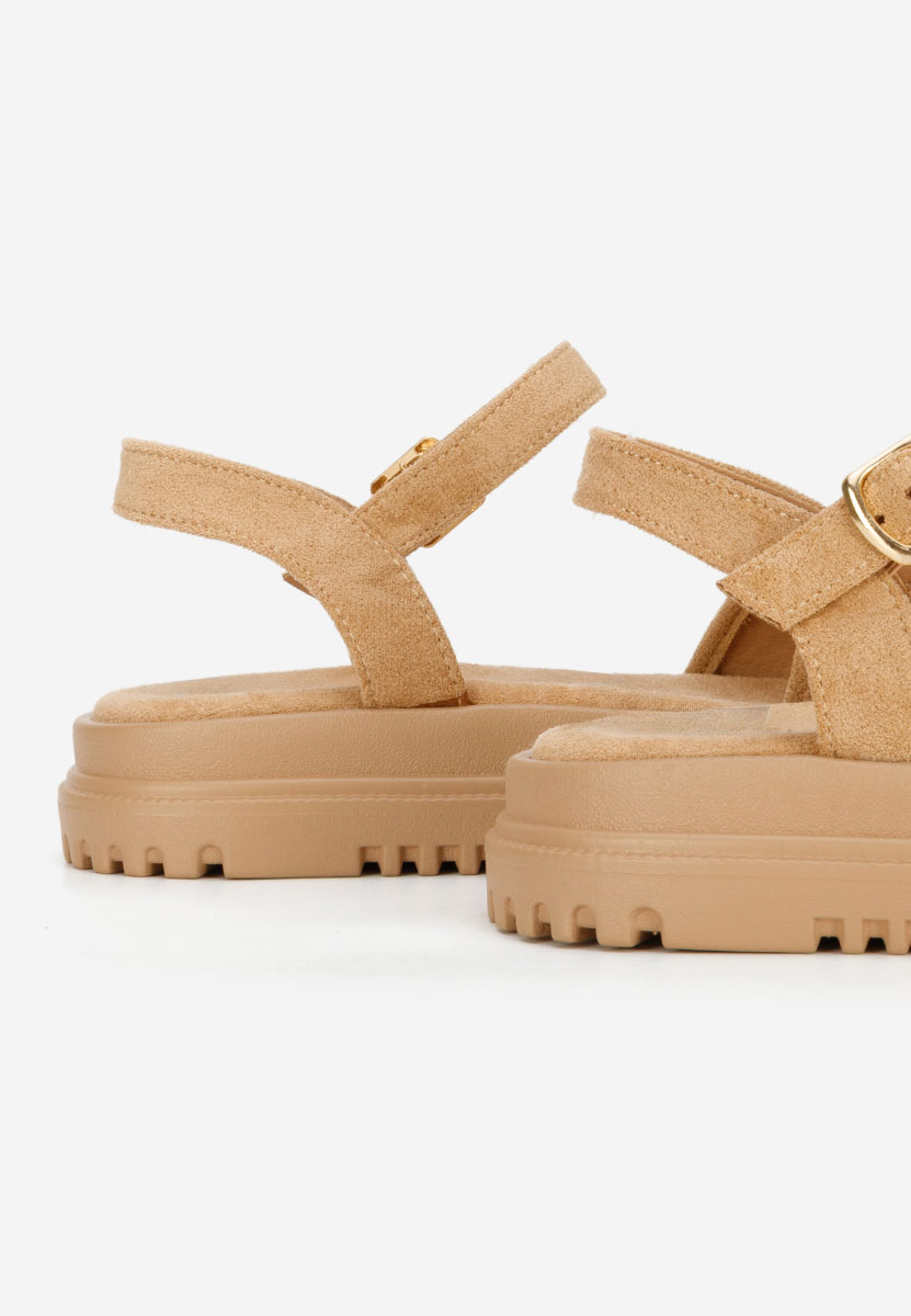 Sandali platform Donetia camel
