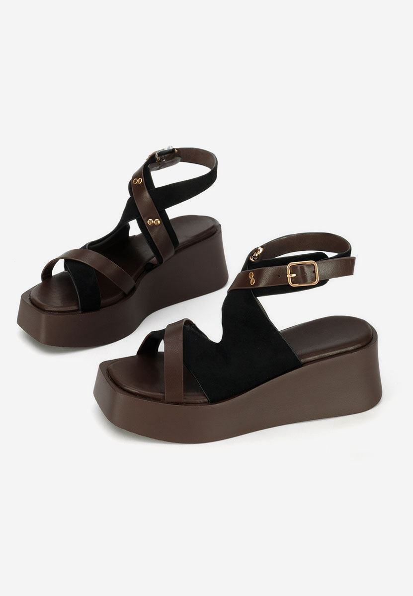 Sandali platform Kataline nero