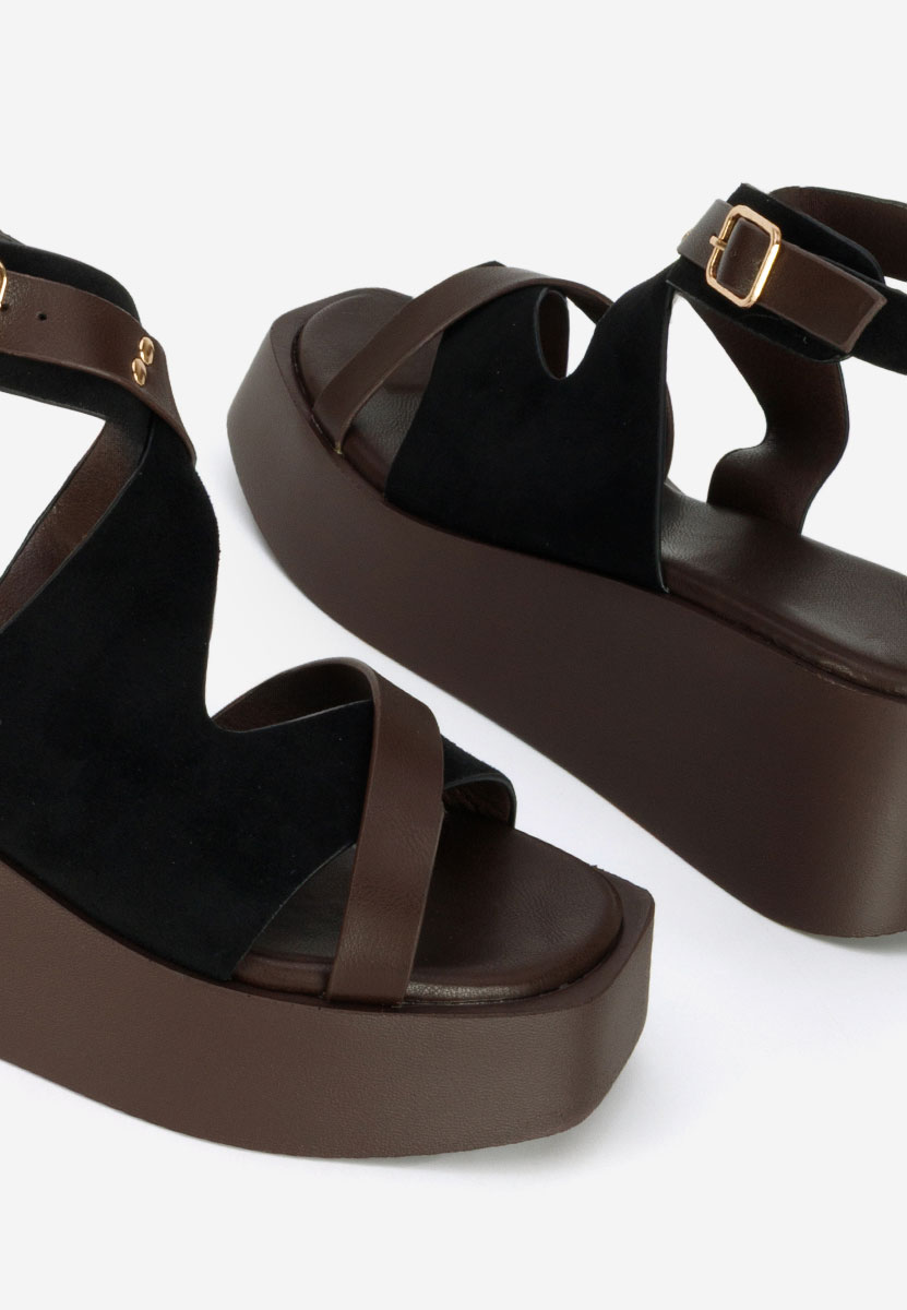 Sandali platform Kataline nero