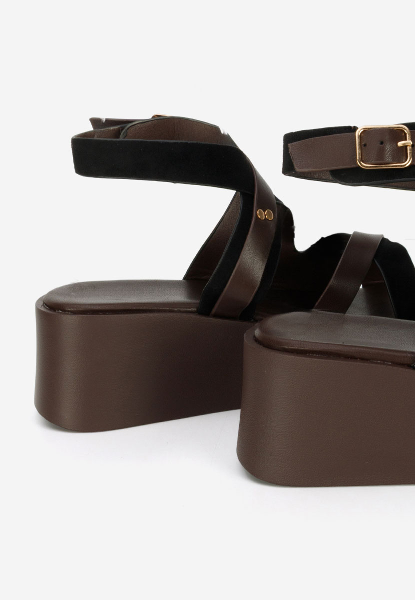 Sandali platform Kataline nero