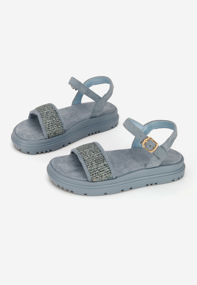 Sandali platform Donetia blu