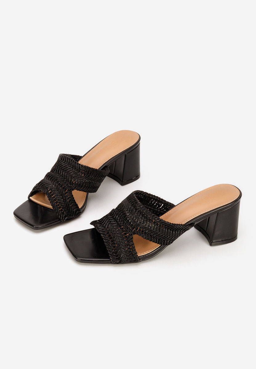 Ciabatte con tacco Nely nero