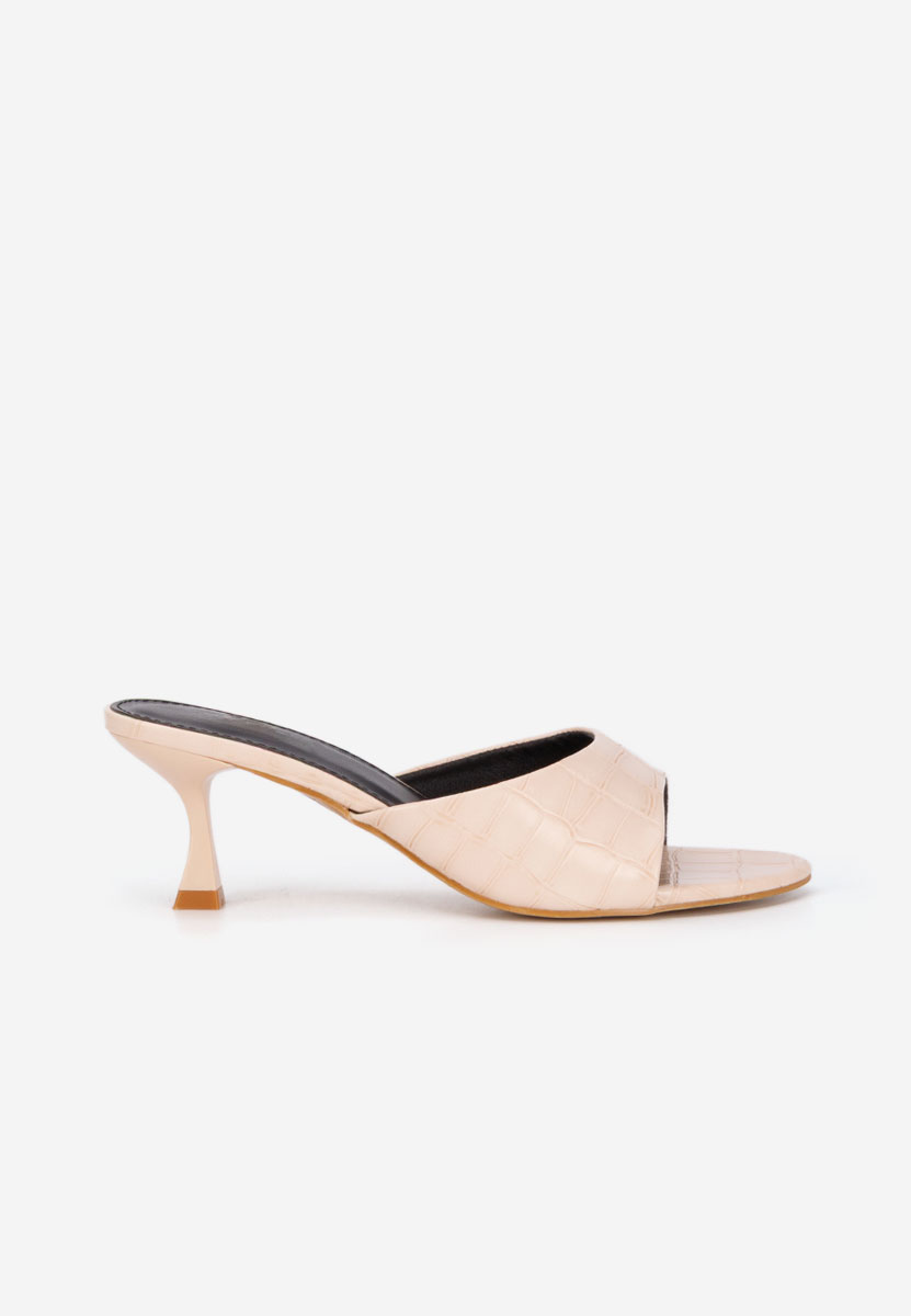 Ciabatte con tacco Iuliania beige