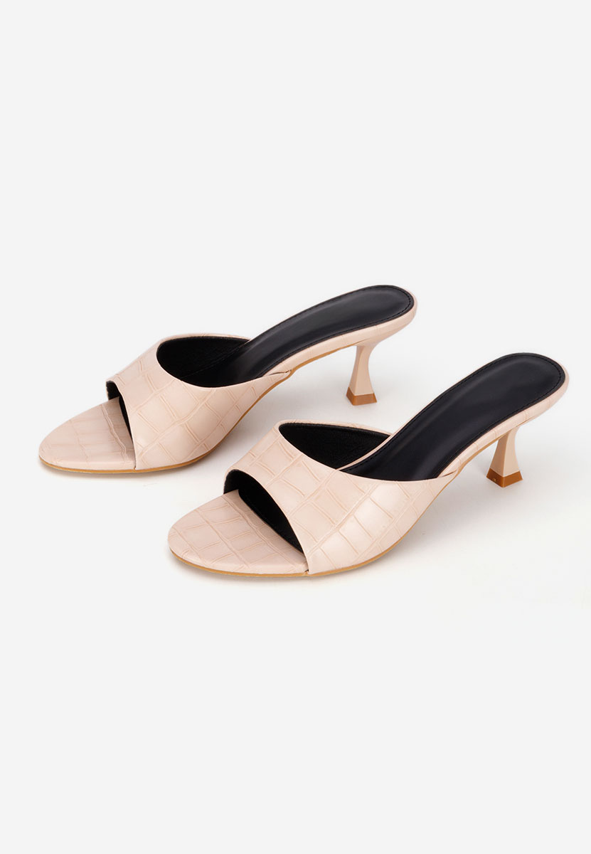 Ciabatte con tacco Iuliania beige
