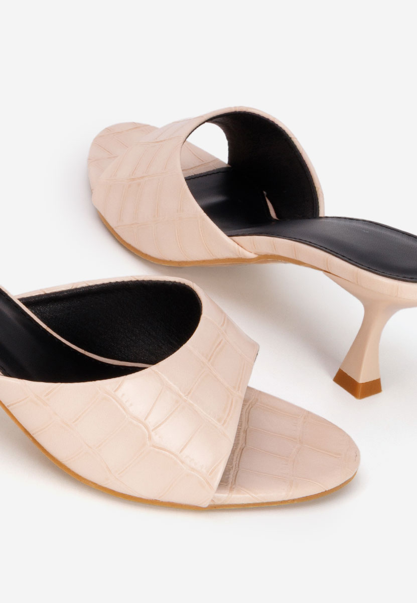 Ciabatte con tacco Iuliania beige