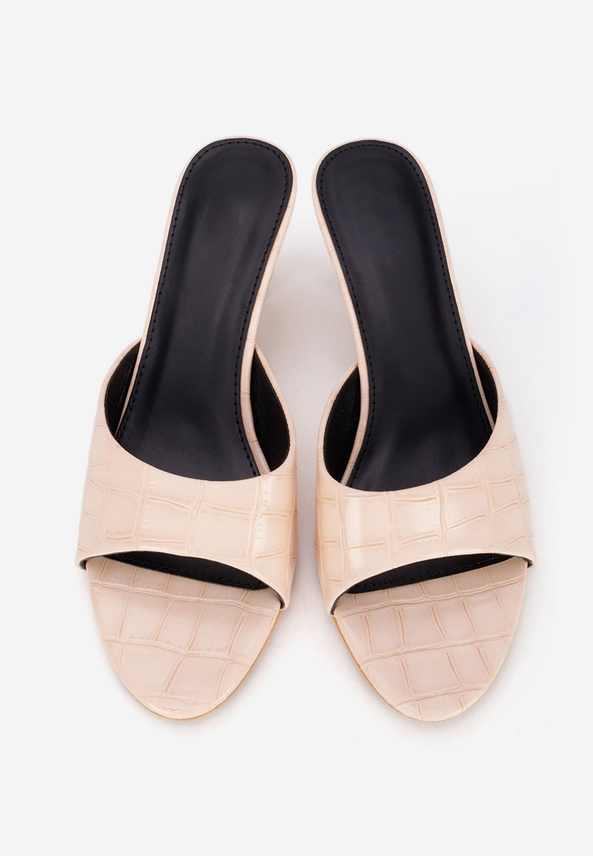 Ciabatte con tacco Iuliania beige