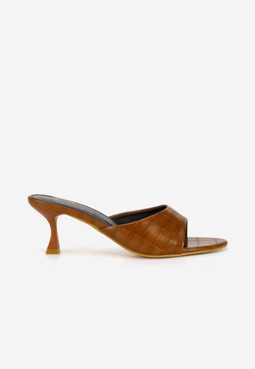 Ciabatte con tacco Iuliania camel