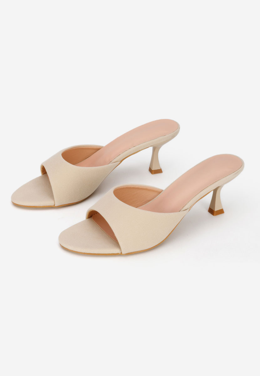 Ciabatte con tacco Otelia beige