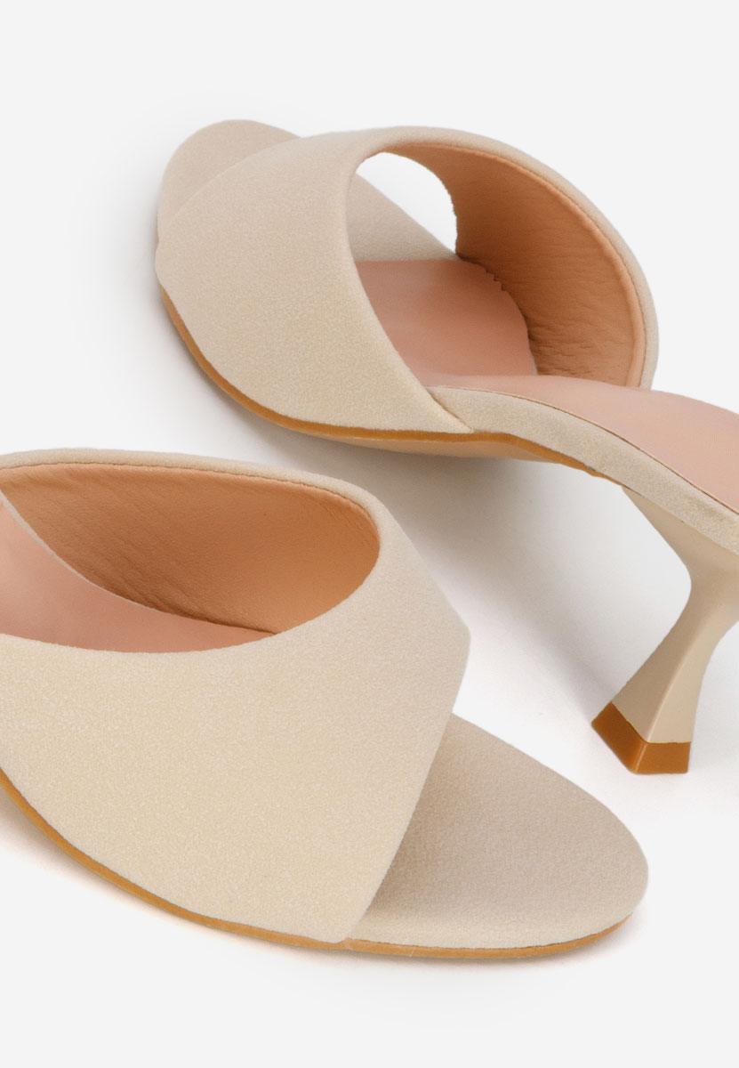 Ciabatte con tacco Otelia beige