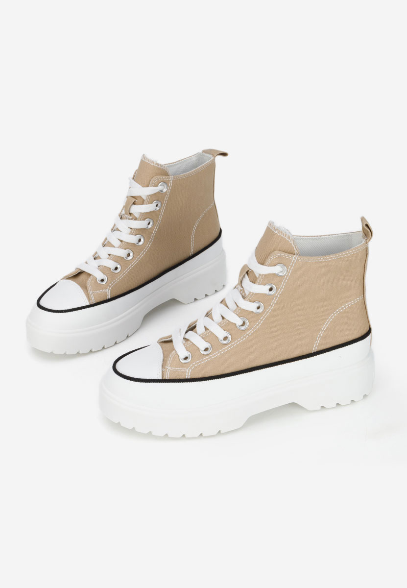 Scarpe da ginnastica High-Top Fiorela cachi