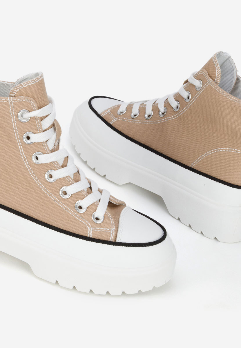 Scarpe da ginnastica High-Top Fiorela cachi