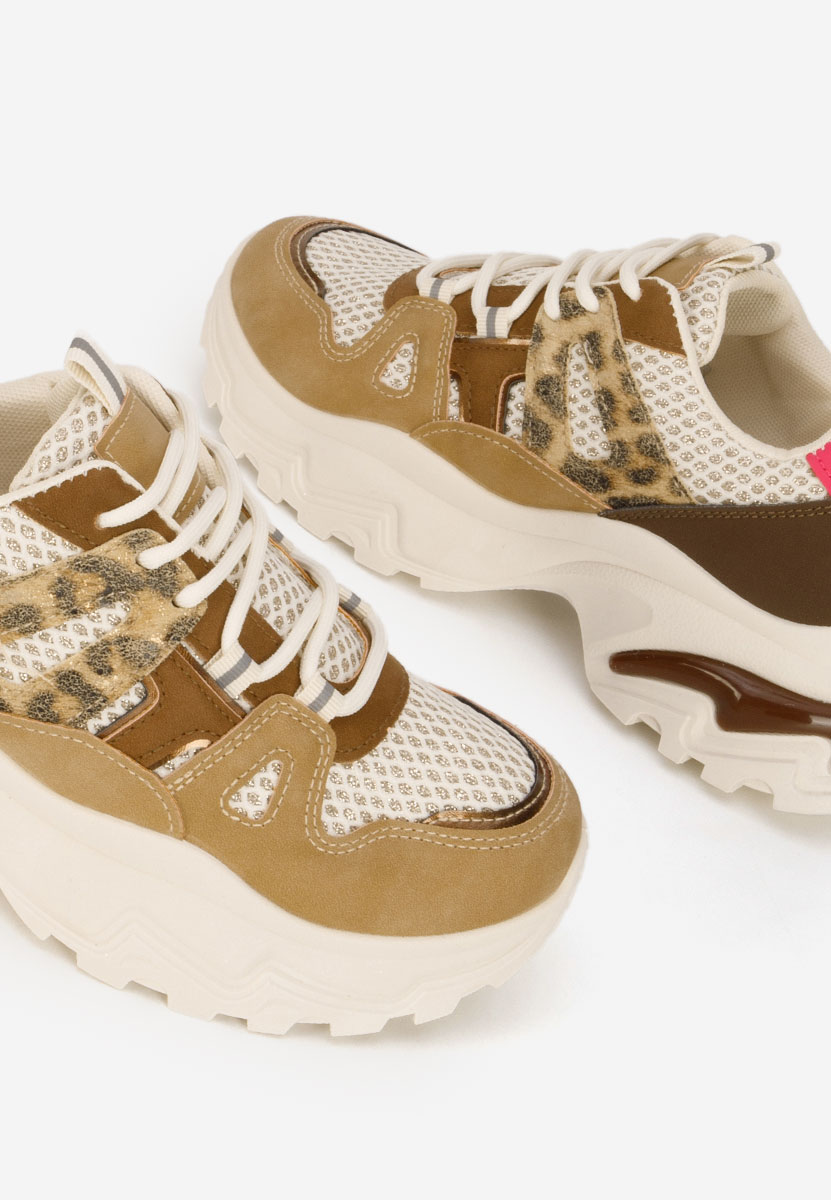 Sneakers con plateau Kiria cachi