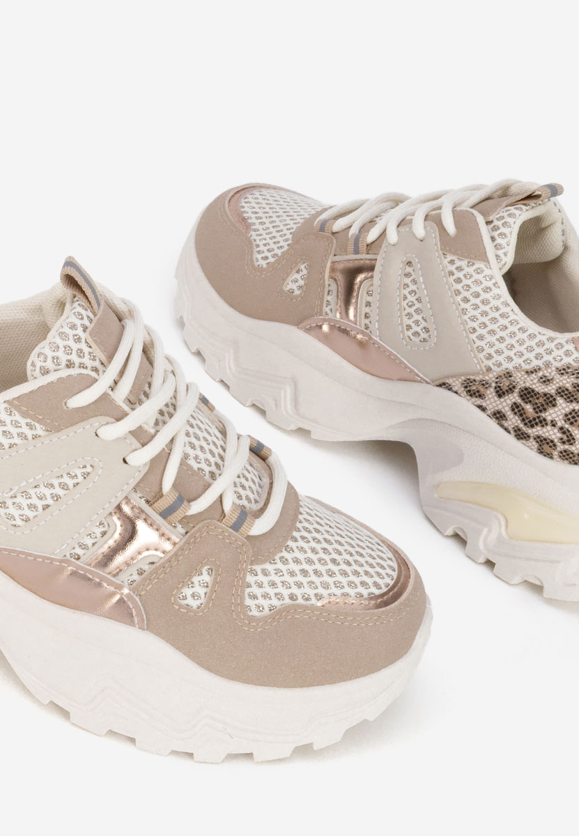 Sneakers con plateau Kiria beige