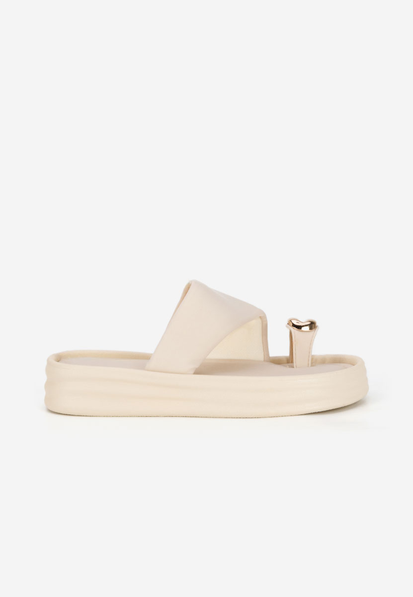 Ciabatte platform Alezzia beige