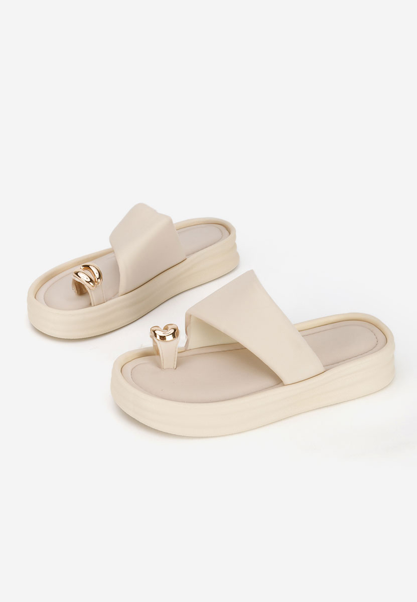 Ciabatte platform Alezzia beige