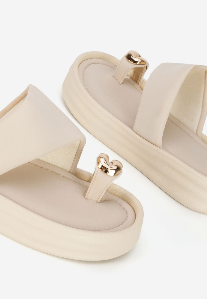 Ciabatte platform Alezzia beige