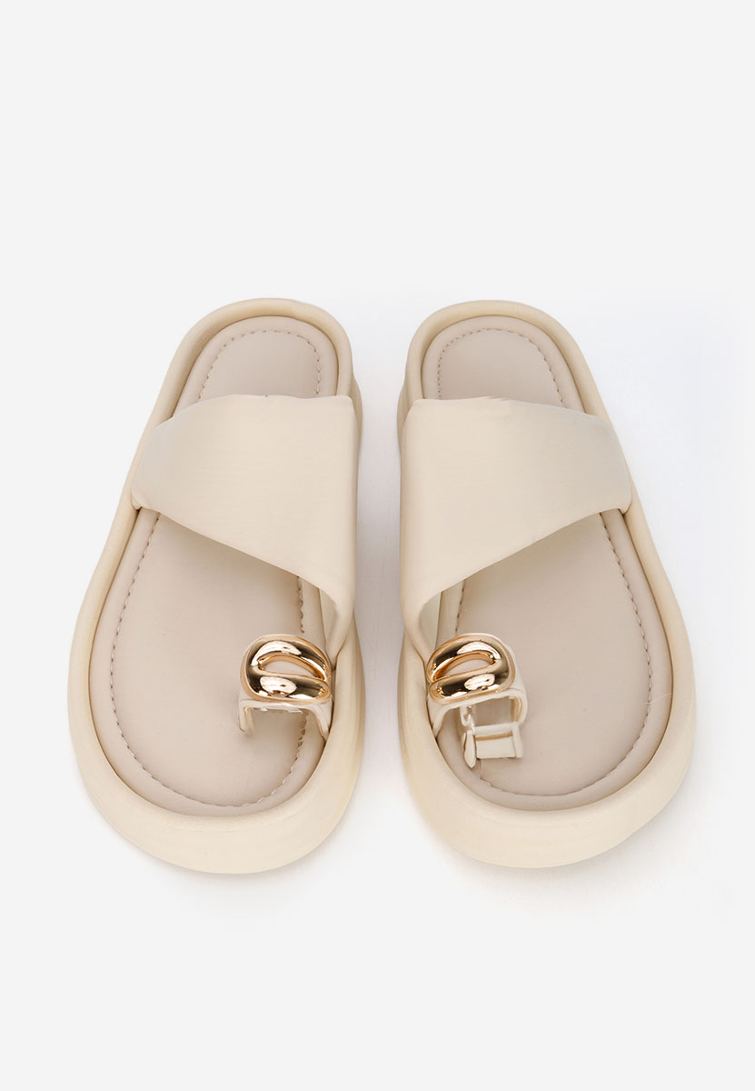 Ciabatte platform Alezzia beige