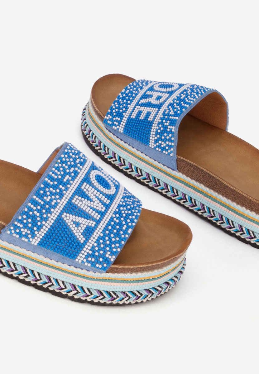 Ciabatte platform Alezia blu