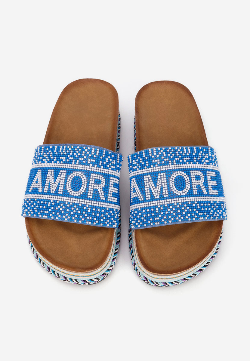 Ciabatte platform Alezia blu