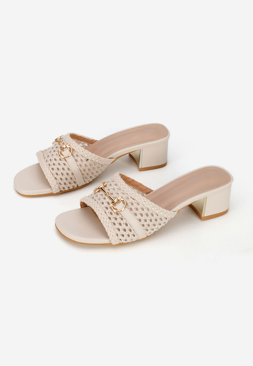Ciabatte con tacco Giustinia beige