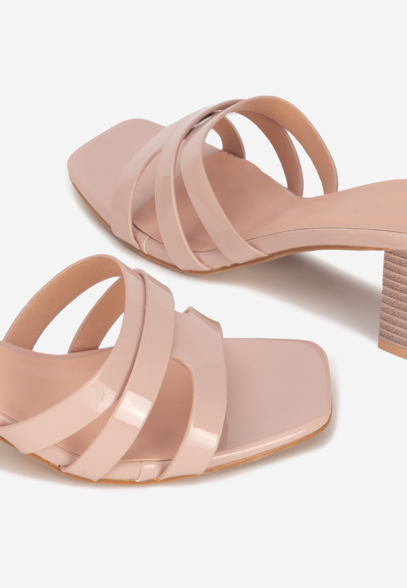 Ciabatte con tacco Genoveva beige