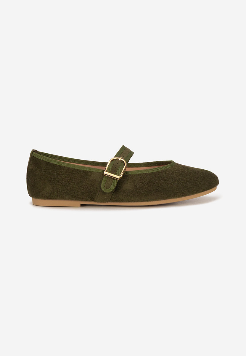 Ballerine con cinturino Alecsona verdi