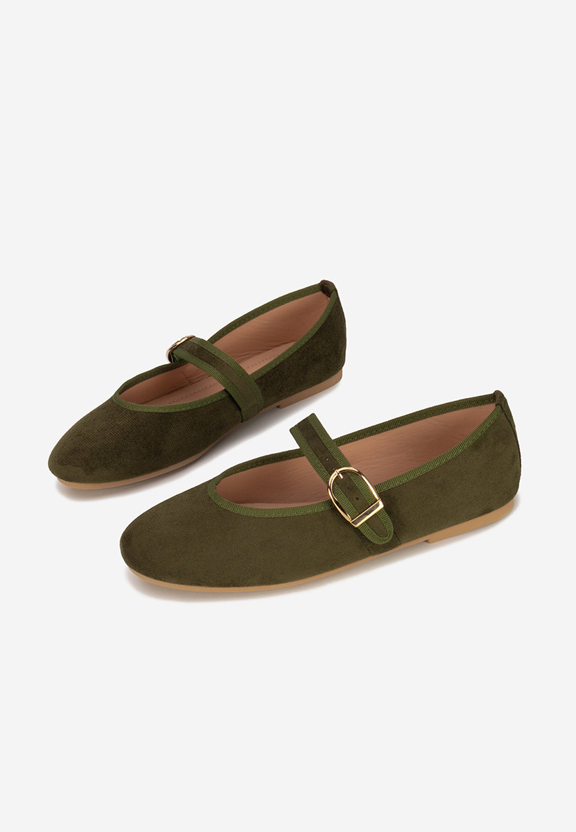 Ballerine con cinturino Alecsona verdi