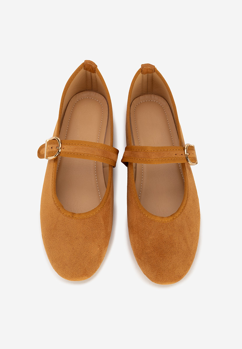 Ballerine con cinturino Alecsona camel