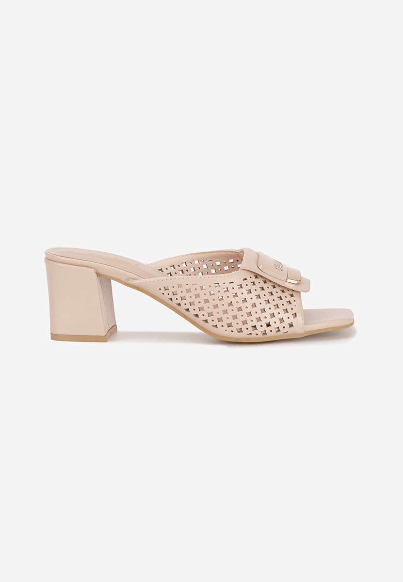 Ciabatte con tacco Carmenia beige