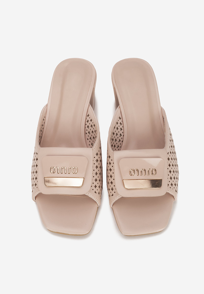 Ciabatte con tacco Carmenia beige