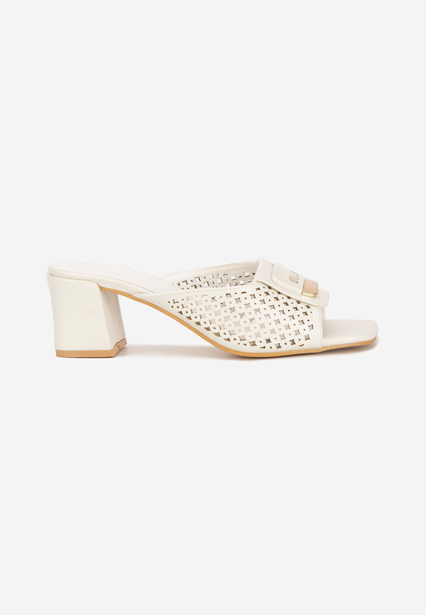 Ciabatte con tacco Carmenia bianchi