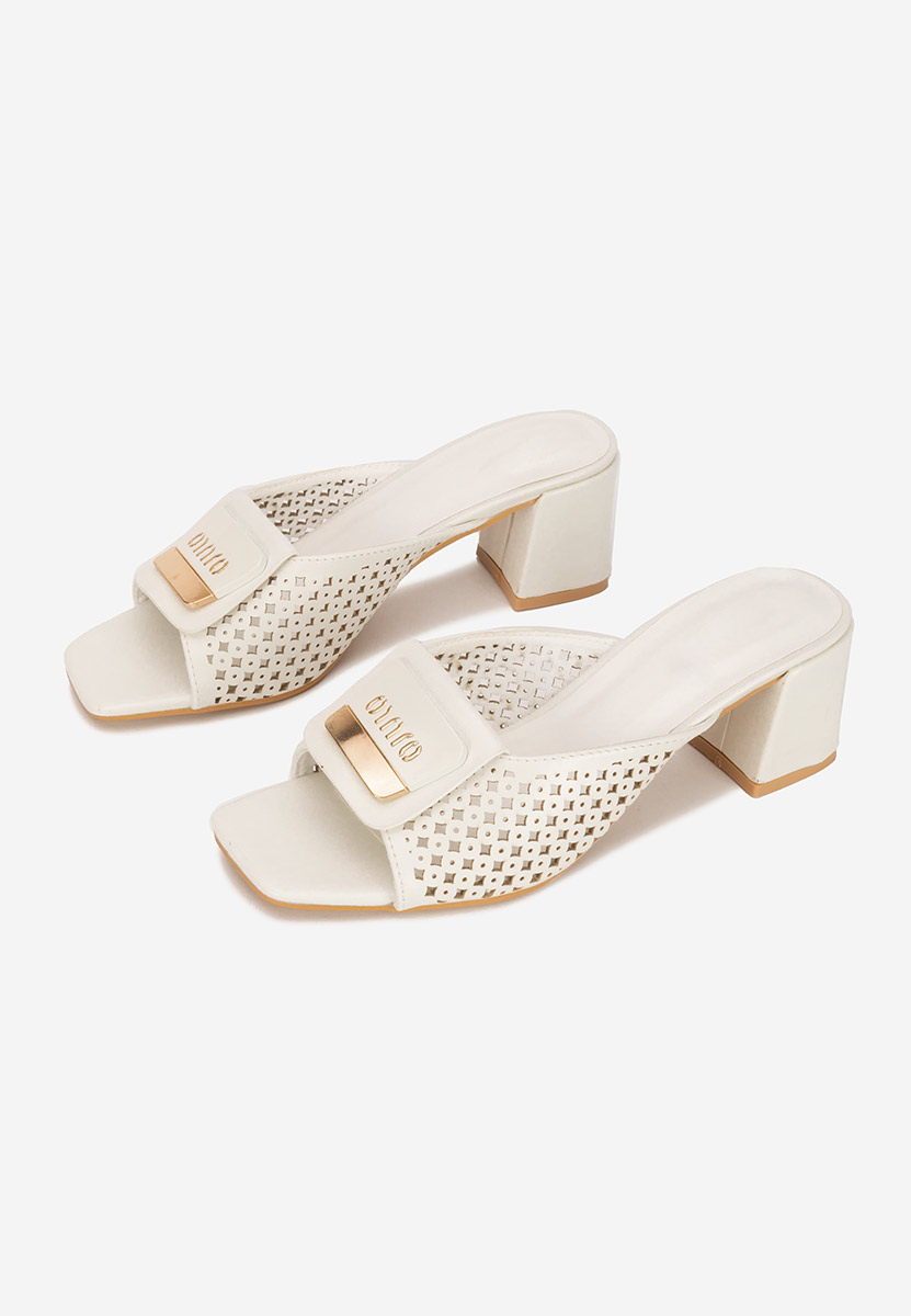Ciabatte con tacco Carmenia bianchi