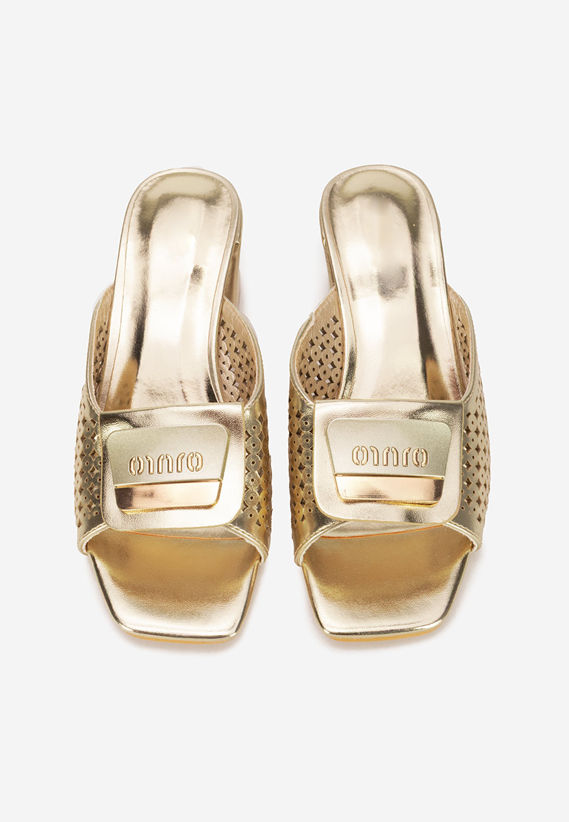 Ciabatte con tacco Carmenia oro