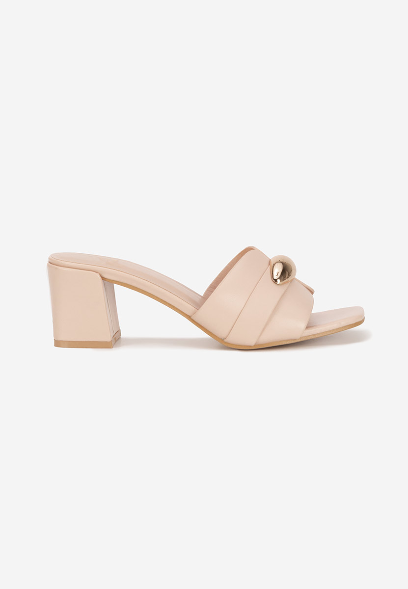 Ciabatte con tacco Siminea beige