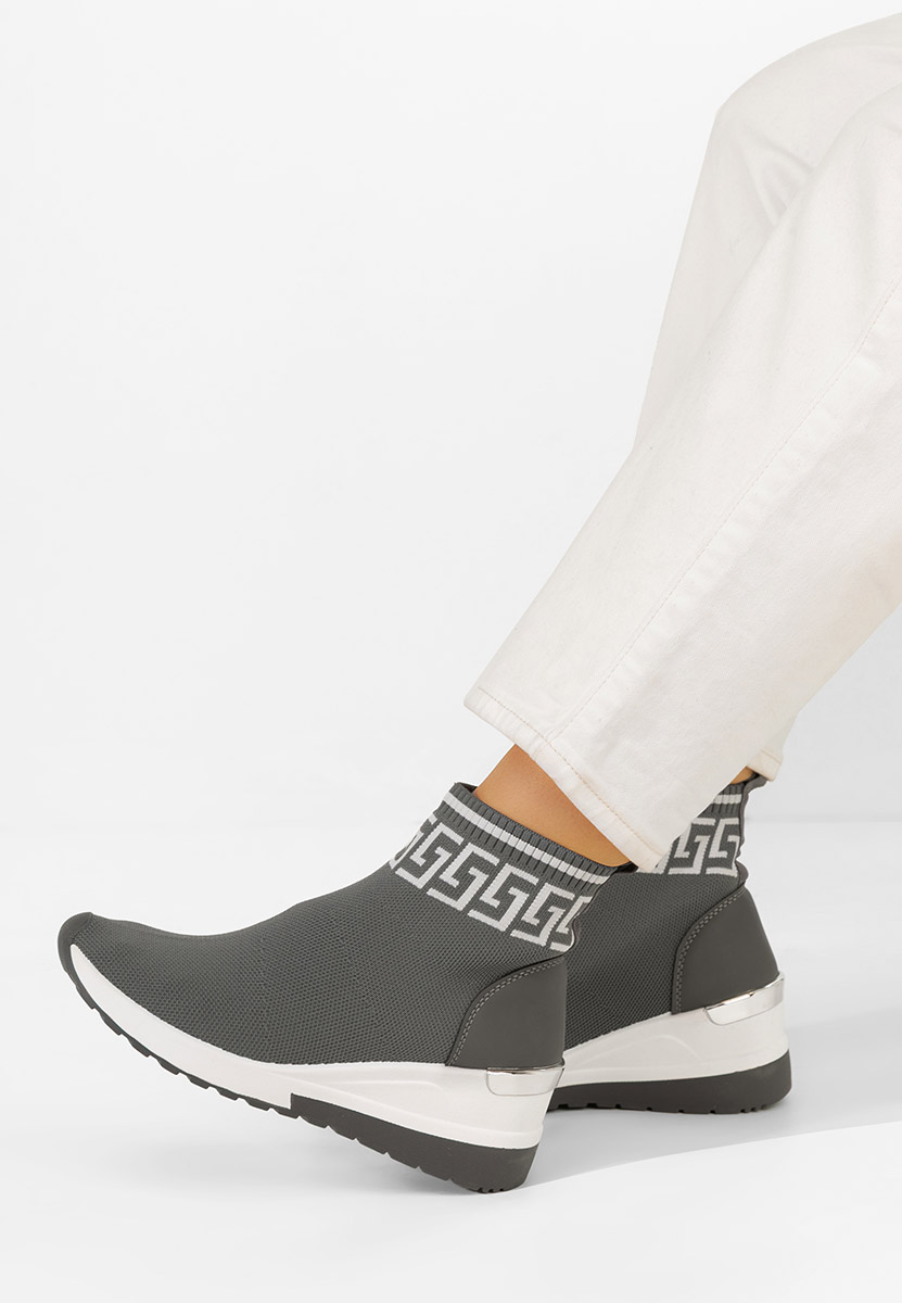 Sneakers donna alte tipo calzino Ofelina grigio