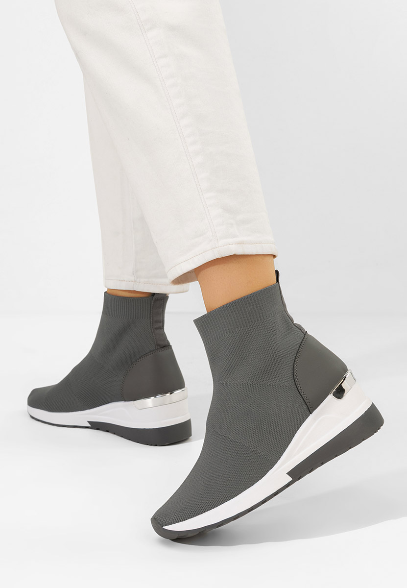 Sneakers donna alte tipo calzino Jessina grigio