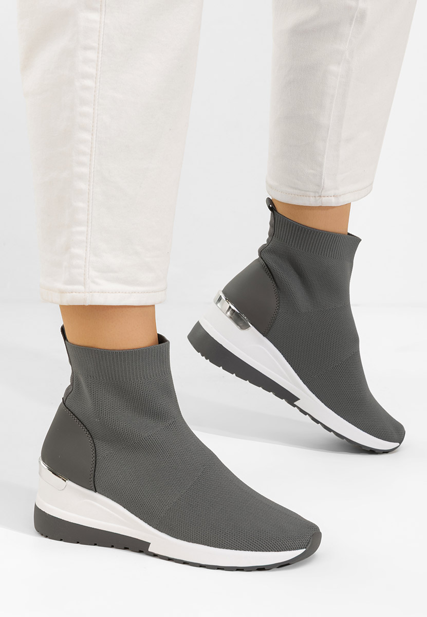 Sneakers donna alte tipo calzino Jessina grigio