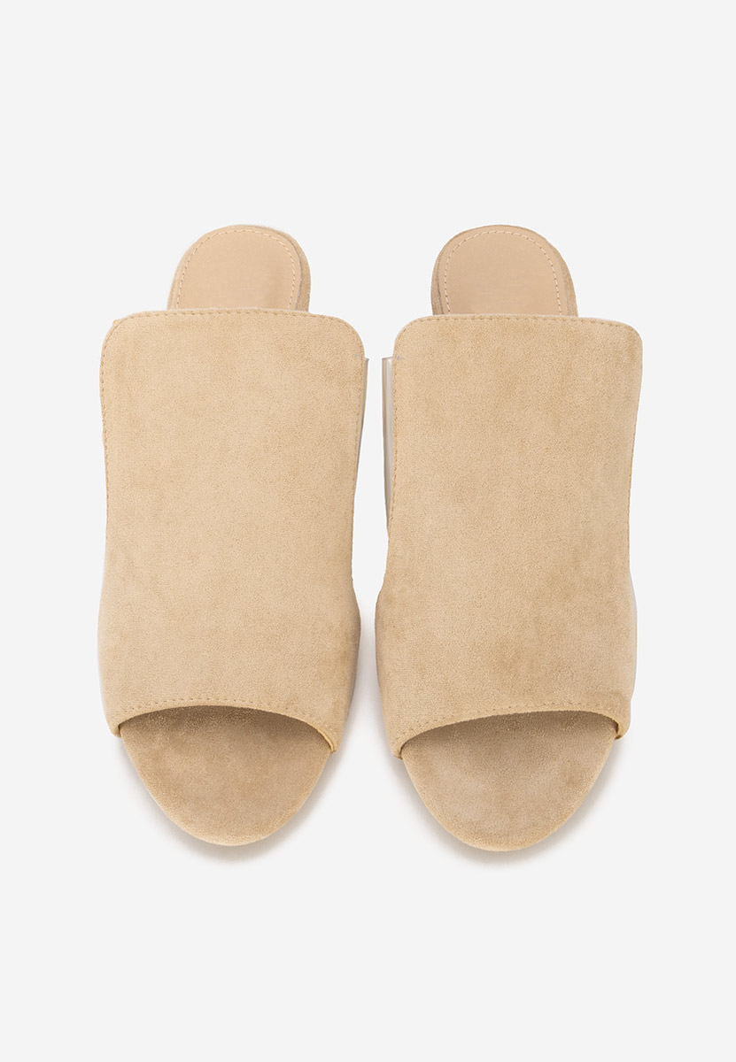 Ciabatte con tacco Floriana beige